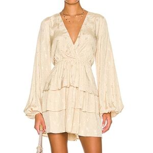 Revolve Tularosa Violette Gold Silky Mini Dress Small